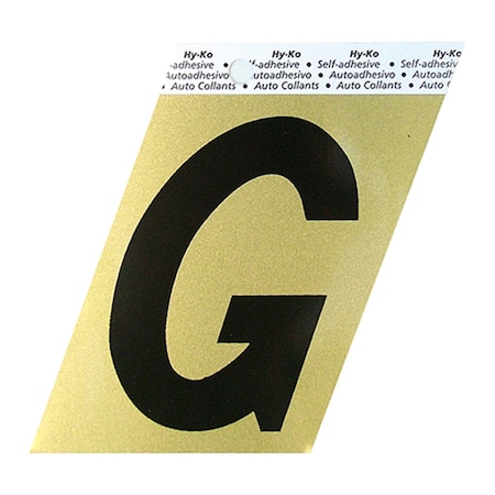 Hy-Ko 3.5In Gold Aluminum Letter G, 10PK B00224